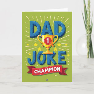 Denim Dad Joke Champion Card