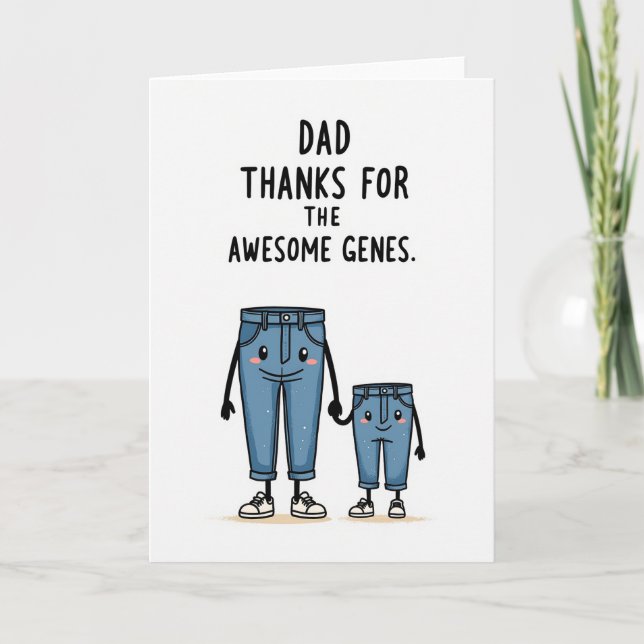 Denim Dads Awesome Genes Day Card (Front)