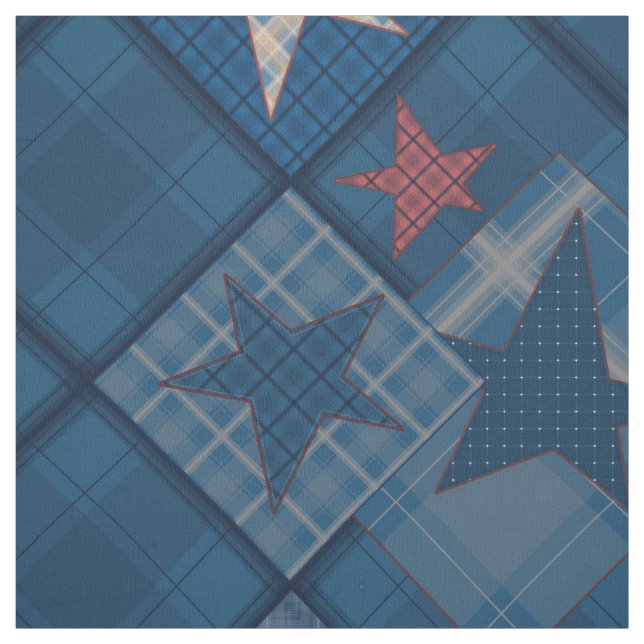 Denim, denim, blue, patchwork fabric (Swatch)