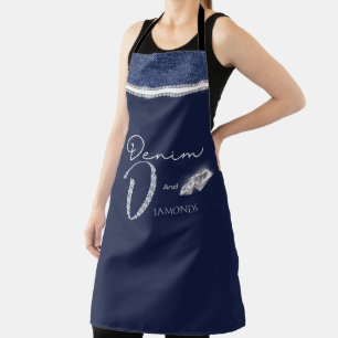 Denim & diamonds  apron