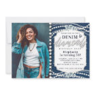 Denim Diamonds Bling Pearls Photo 50th Birthday