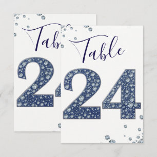 Denim & Diamonds Bling Sparkle Table Number 24