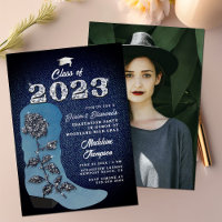 Denim Diamonds Cowgirl Boot Photo Graduation Party