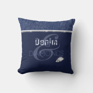 Denim & diamonds   cushion