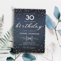 Denim Diamonds Elegant Bling 30th Birthday Party