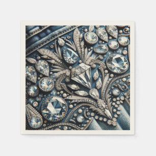 Denim & Diamonds Gemstone Jean Birthday Party Napkin