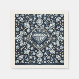 Denim & Diamonds Glam Bling Birthday Party Napkin
