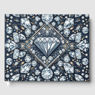 Denim & Diamonds Glam Bling Guest Book
