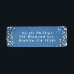 Denim & Diamonds Glam Scattered Bling Invitation<br><div class="desc">Denim & Diamonds Glam Scattered Bling Invitation Labels. Customise with any text. Matching items available.</div>