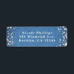 Denim & Diamonds Glam Scattered Bling Invitation<br><div class="desc">Denim & Diamonds Glam Scattered Bling Invitation Labels. Customise with any text. Matching items available.</div>