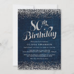 Denim & Diamonds Milestone 80th Birthday Party Invitation<br><div class="desc">Celebrate this milestone 80th birthday in style. These chic denim & diamonds birthday party invitations feature the words “80th Birthday” in a fun script typeface with little confetti gems at the top and bottom on a denim background. Design by The Spotted Olive™.</div>