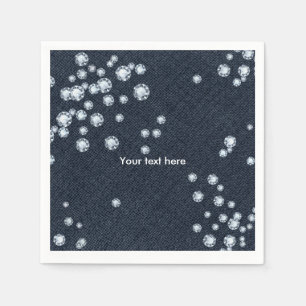 Denim & Diamonds Party Dinner Cocktail Napkins