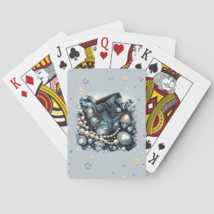 Denim Diamonds & Pearls Jeans Bling Playing Cards