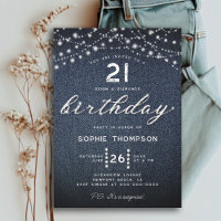Denim Diamonds Rustic Lights 21st Birthday