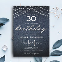 Denim Diamonds Rustic Lights 30th Birthday Party