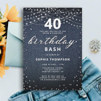 Denim Diamonds Rustic Lights 40th Birthday Party
