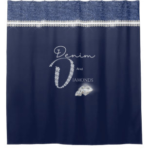Denim & diamonds  shower curtain