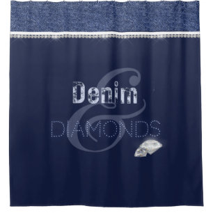 Denim & diamonds  shower curtain