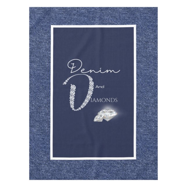 Denim & diamonds  tablecloth (Front)