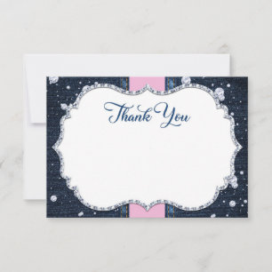Denim & Diamonds  Thank You Card