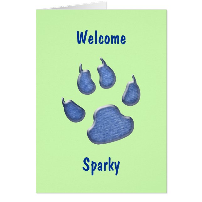 denim dog paw print (Front)
