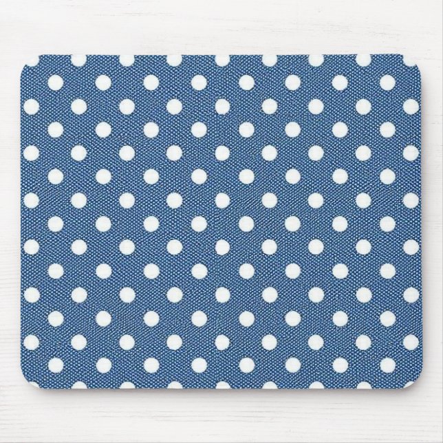 Denim dots mouse mat (Front)