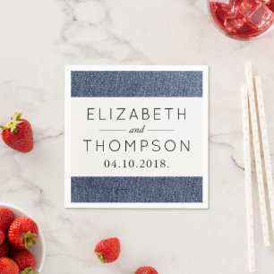 Denim Fabric, Denim Texture, Blue Denim, Wedding Napkin