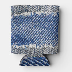 Denim frame, ripped, double colour. can cooler