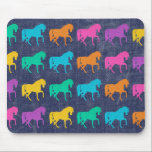 Denim Glitter Horses Design Mouse Mat<br><div class="desc">Denim Glitter Horses Design</div>