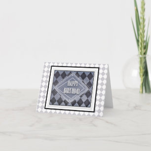 Denim Happy Birthday - Blank Card