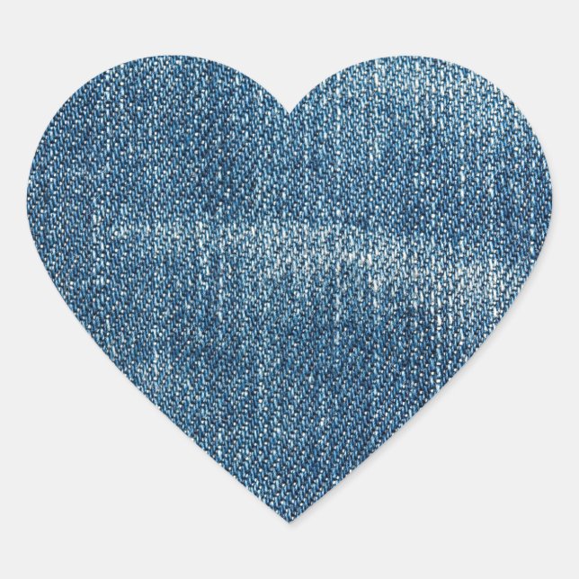 Denim Heart Sticker (Front)