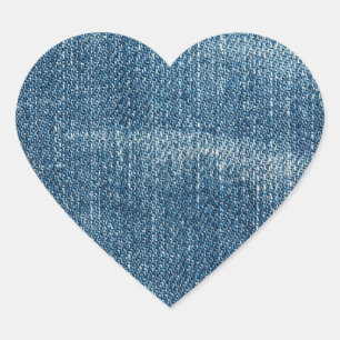 Denim Heart Sticker