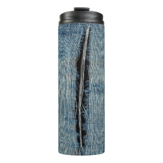Denim-Inspired Thermal Tumbler
