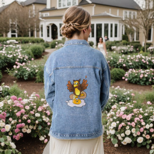 Denim Jacket Eggs Owl