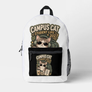 Denim Jacket Printed Backpack
