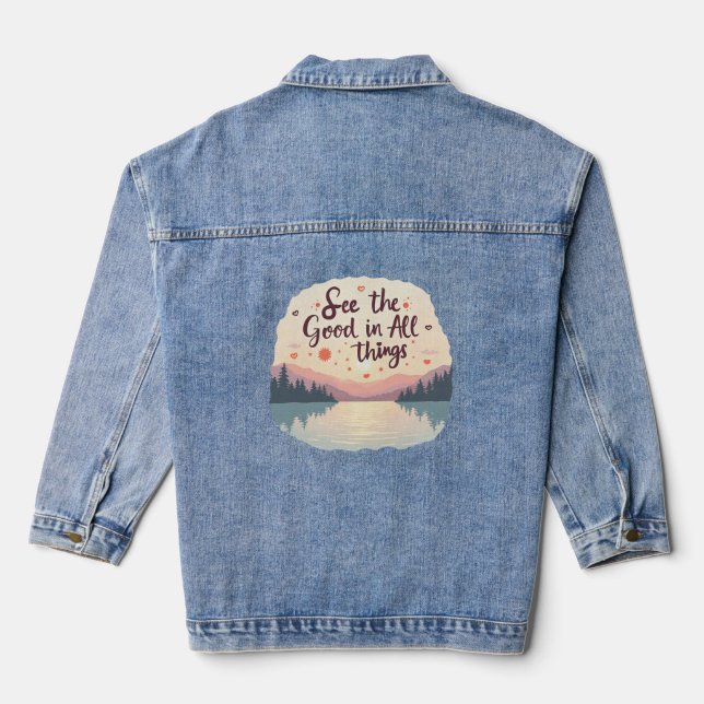 Denim Jacket See the good things (Back)