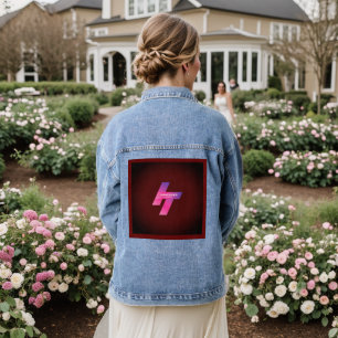 Denim Jacket women's fashion with unique text art
