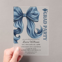Denim Jeans Bow Graduation