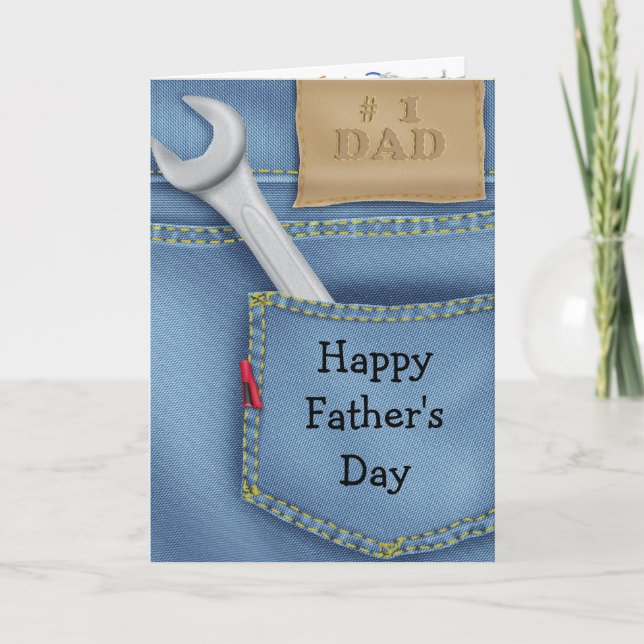Denim Jeans Father's Day Card (Front)