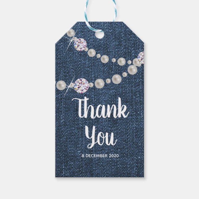 Denim, jeans gift tag (Front)