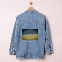 Denim jeans jacket with Ukraine flag