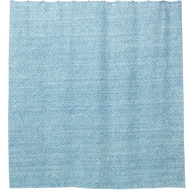 Denim jeans material cloth texture shower curtain (Front)