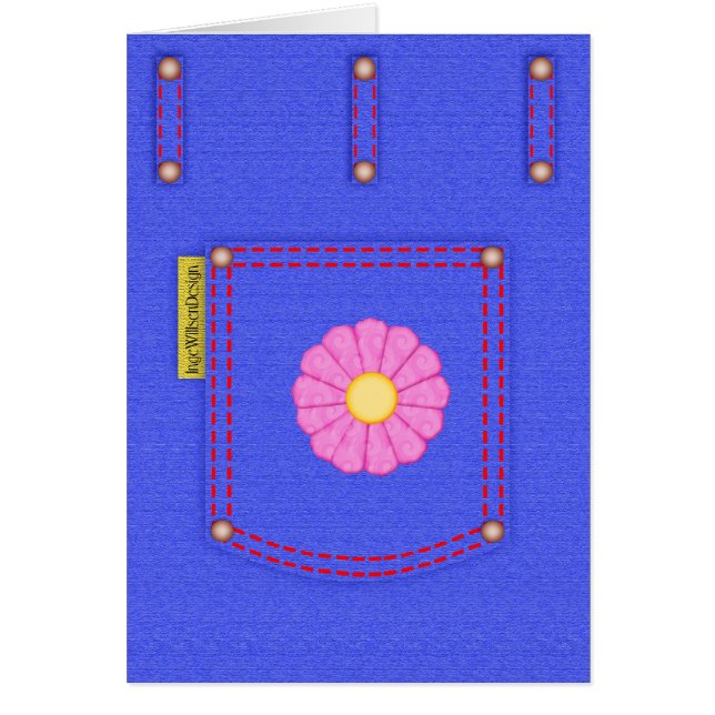 Denim Jeans Pocket blank card (Front)