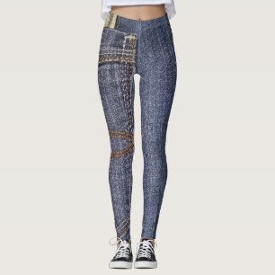 Denim Jeans Pocket & US Money Leggings