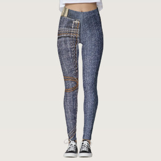 Denim Jeans Pocket & US Money Leggings