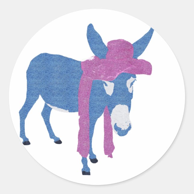 Denim Jenny Classic Round Sticker (Front)