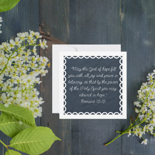 Denim Lace Customisable Bibe Verse Downloadable Holiday Card
