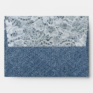 Denim & Lace Rustic Invitation Envelopes