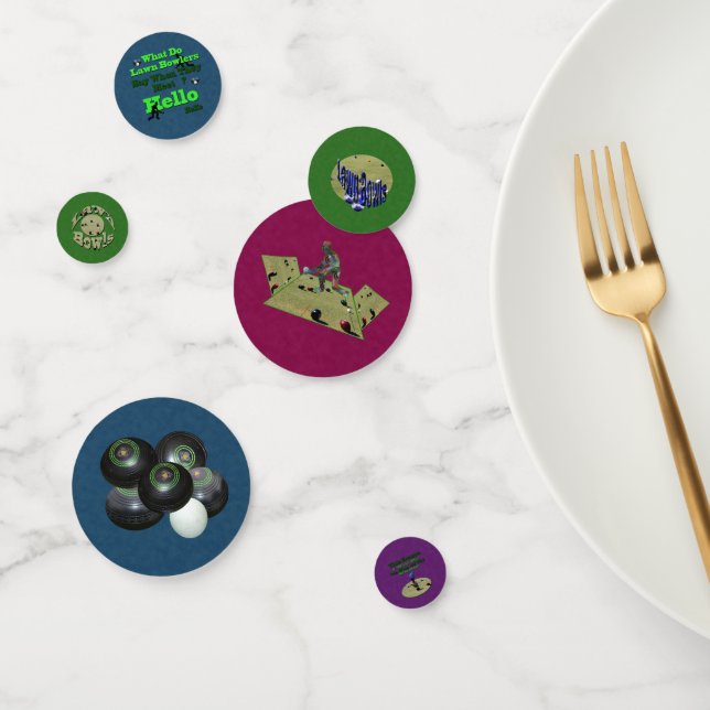Denim Lawn Bowls, Birthday Table Confetti (Group)