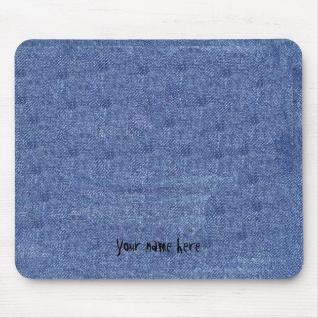 Denim Look and Your Name Mouse Mat (Front)